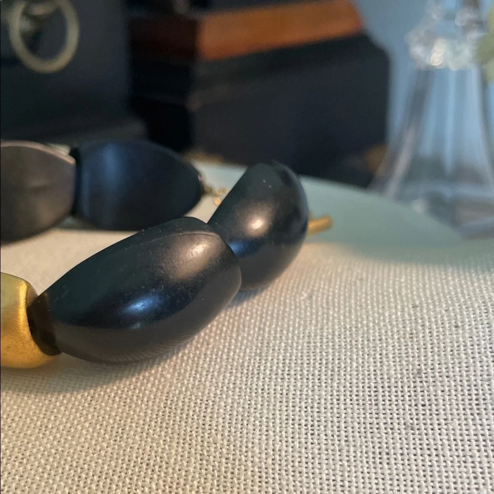 Gold and Black Link Bracelet